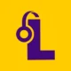 Listenglish official logo with a purple L and headphones, highlighting English listening practice and shadowing exercises.