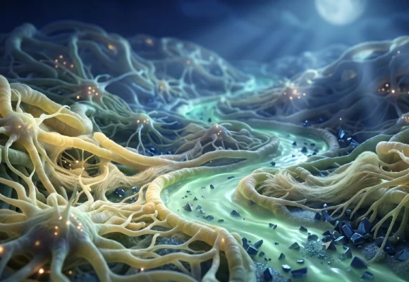 advanced-english-listening-sleep-brain-health Neural pathways clearing brain waste during sleep for advanced English listening practice on Listenglish.